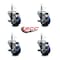 Service Caster 3'' Solid Poly Swivel 7/16'' Grip Ring Stem Caster Set with Brake, 4PK SCC-GR20S314-SPUS-TLB-716138-4 - alternate 4